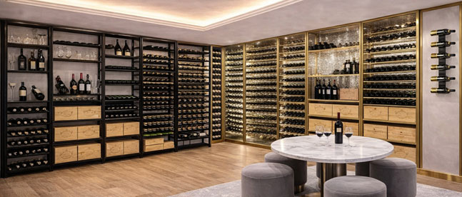 Am�nagement de cave � vin en m�tal