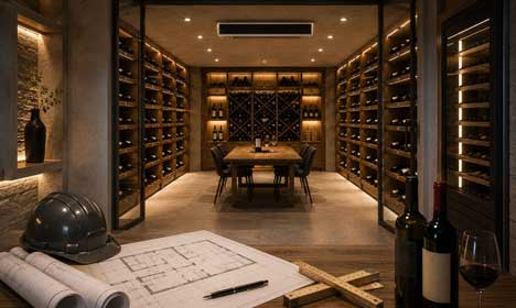 Pr�paration structurelle d'une cave � vin