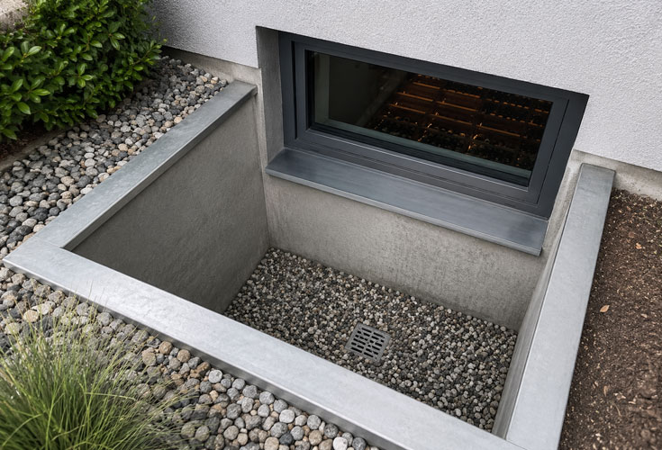 Saut-de-loup pour un système monobloc de climatisation de cave à vin