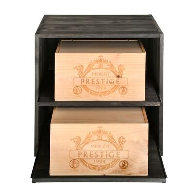 Photo du produit '�tag�re � vin 52 pour caisses, en pin de teinte brune'