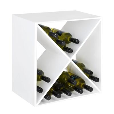 Photo du produit '�tag�re � vin CARR�, en m�tal blanc'