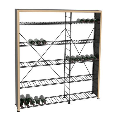 Photo du produit '�tag�re � vin LA CAVE, H 170 x L 153 cm, 10 Tablettes, bordure en bois'