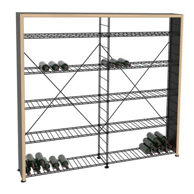 Photo du produit '�tag�re � vin LA CAVE, H 170 x L 183 cm, 10 Tablettes, bordure en bois'