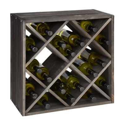 Photo du produit '�tag�re � vin LOSANGE 52, en pin de teinte brune'