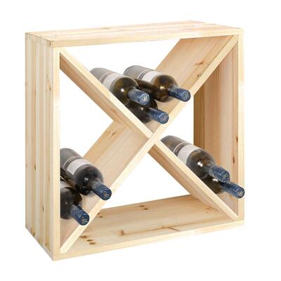 Photo du produit '�tag�re � vin avec croix � X �, pin naturel'
