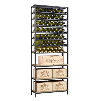 Photo du produit '�tag�re � vin de stockage m�tal-bois Black Pure WOOD mod�le 3'