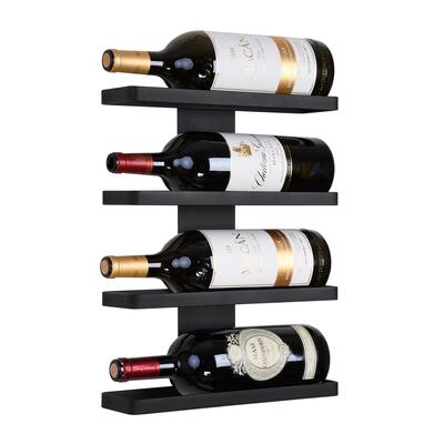 Photo du produit '�tag�re � vin murale en m�tal Black Pure pour 4 magnums'
