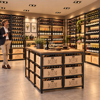 Présentoir à Vin En Métal Simple – Support Pour 4 Bouteilles, Rangement Élégant Pour Table Ou Bar