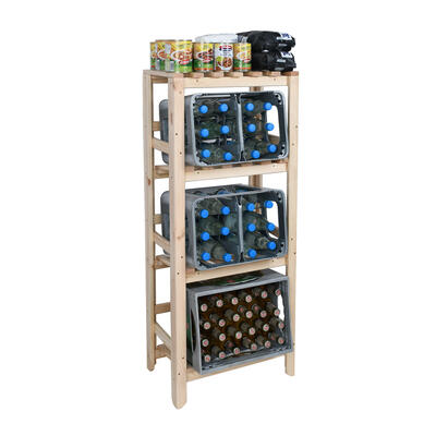 Photo du produit '�tag�re pour 3-6 caisses de boissons avec plaque de recouvrement, pin naturel'