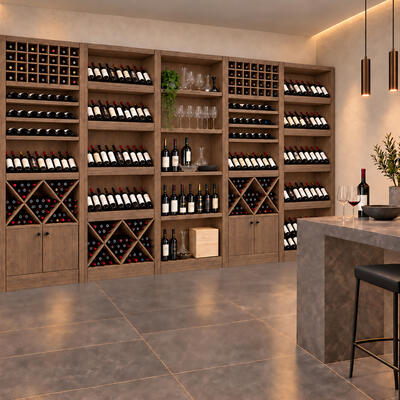 Photo du produit ' �tag�re � vin PRESTIGE NOVO bois de ch�ne teint� marron '