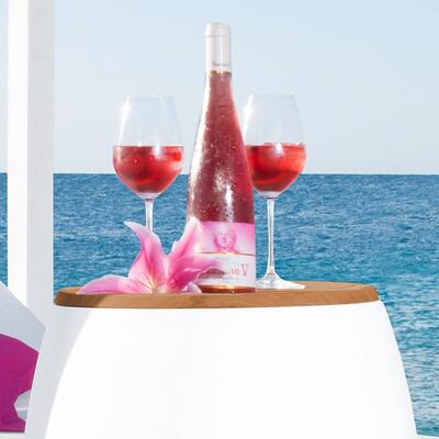Photo du produit 'Seau � glace design, avec et sans �clairage LED mod�le table d' appoint H 70 cm'
