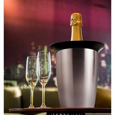 Photo du produit 'Seau � champagne Vacu Vin en acier inoxydable'