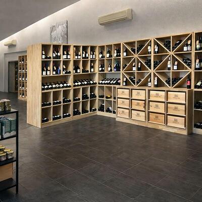 Photo du produit '�tag�res � vin PRESTIGE, ch�ne massif nature'