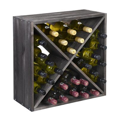 Photo du produit '�tag�re � vin CUBE X 52, en pin de teinte brune'