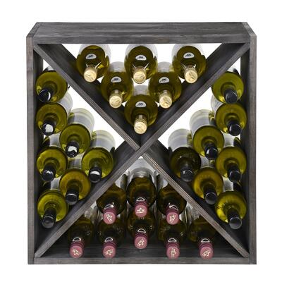 Photo du produit '�tag�re � vin CUBE X 52, en pin de teinte brune'