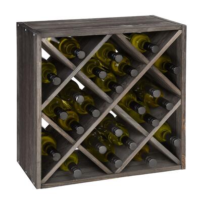 Photo du produit '�tag�re � vin LOSANGE 52, en pin de teinte brune'
