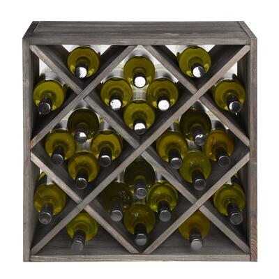 Photo du produit '�tag�re � vin LOSANGE 52, en pin de teinte brune'