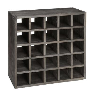 Photo du produit '�tag�re � vin CASIERS 52, en pin de teinte brune'