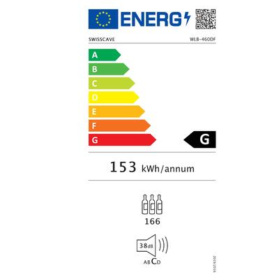 Photo du produit 'Cave � vin � deux zones WLB-460DFLD-Mix, 172cm, 124-163 bt.'