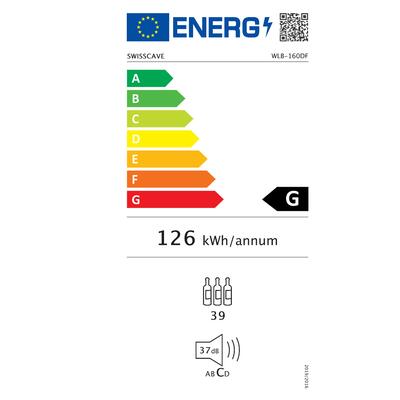 Photo du produit 'Cave � vin � deux zones WLB-160DF, 82cm, 45 bouteilles'