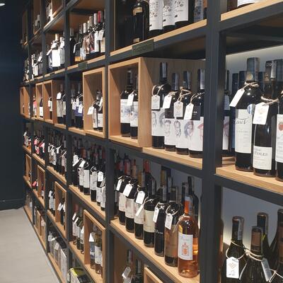 Photo du produit 'Etag�re � vin STYLE M�lange Bois & M�tal avec �clairage'