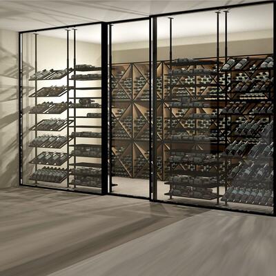 Photo du produit 'Etag�re � vin en m�tal BLACK PURE SELECT, fixation plafond, mod�le 3'