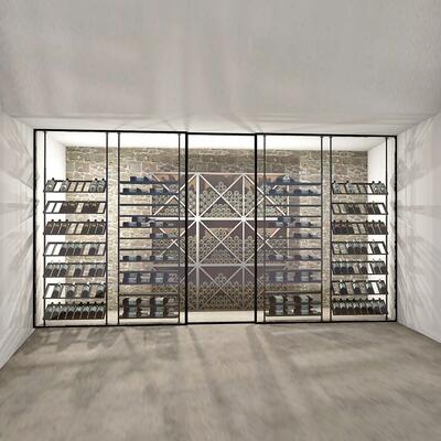 Photo du produit 'Etag�re � vin en m�tal BLACK PURE SELECT, fixation plafond, mod�le 3'