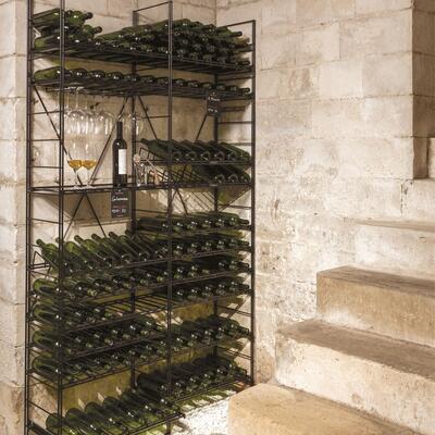 Photo du produit 'Syst�me d�tag�re � vin LA CAVE en m�tal, H 220 cm'