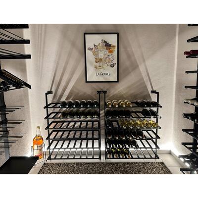 Photo du produit 'Etag�re � vin murale en m�tal BLACK PURE H 100cm'