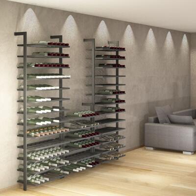 Photo du produit 'Etag�re � vin murale en m�tal BLACK PURE H 100cm'