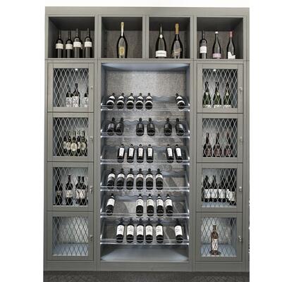 Photo du produit 'Syst�me d�tag�re � vin PIEMONT, bois de sapin, anthracite'