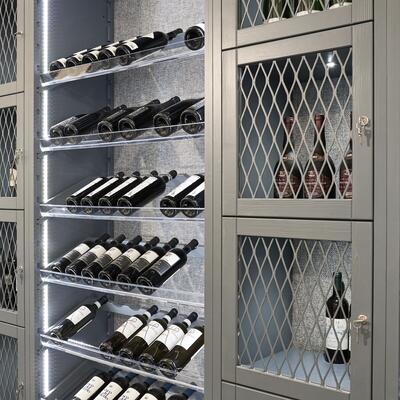 Photo du produit 'Syst�me d�tag�re � vin PIEMONT, bois de sapin, anthracite'