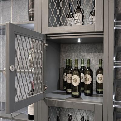 Photo du produit 'Syst�me d�tag�re � vin PIEMONT, bois de sapin, anthracite'