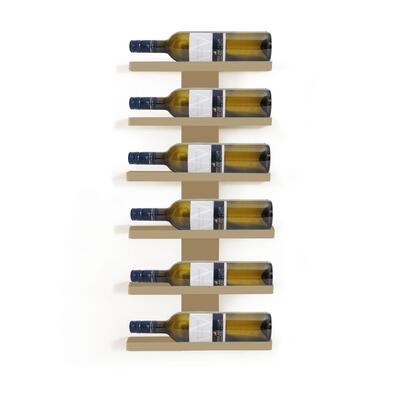 Photo du produit '�tag�re � vin murale en m�tal dor� pour 6 bouteilles de 0,75l'