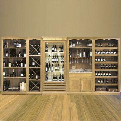Photo du produit 'Syst�me d '�tag�res � vin BAROLO en bois de sapin, brun clair'
