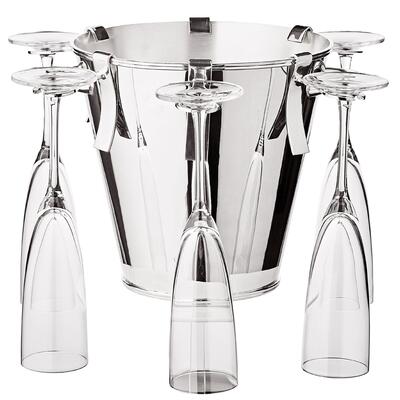 Photo du produit 'Seau rafra�chisseur � bouteilles CALO avec supports pour 6 verres'