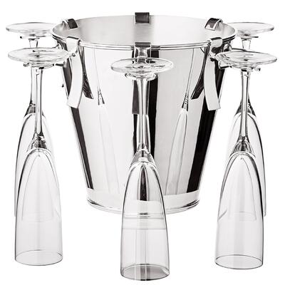 Photo du produit 'Seau rafra�chisseur � bouteilles CALO avec supports pour 6 verres'