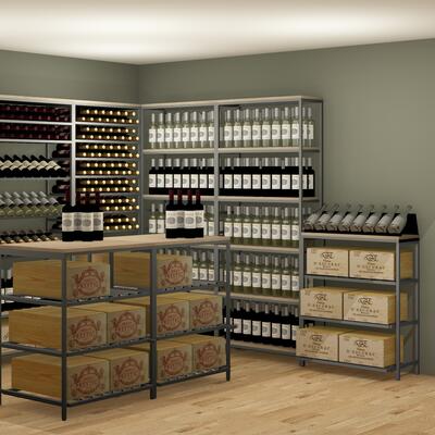 Photo du produit '�tag�re de stockage m�tal-bois Black Pure WOOD'