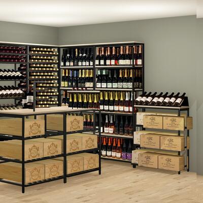 Photo du produit '�tag�re de stockage en m�tal et bois Black Pure WOOD Mod�le 1'