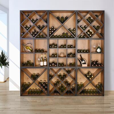 Photo du produit 'Syst�me modulable CAVEPRO, finition ch�ne rustique avec bordure anthracite'