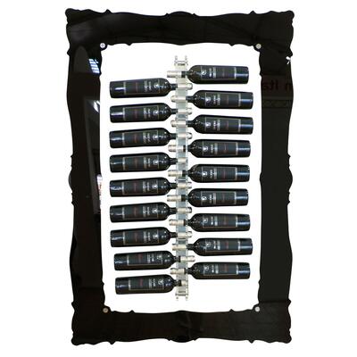 Photo du produit 'Cadre noir, acrylique ELBA, avec �tag�re murale acrylique'