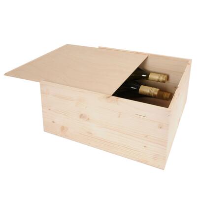 Photo du produit 'Caisse � vin avec couvercle coulissant SIENA pour 6 bouteilles'