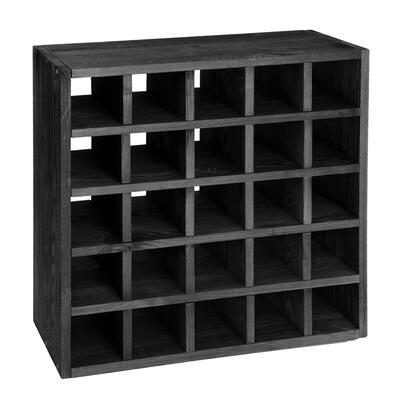 Photo du produit 'Casier � vin 52 cm, carreaux, teint� noir'