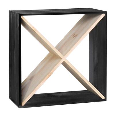 Photo du produit 'Casier � vin 52cm, X-Cube, noir-naturel teint�'