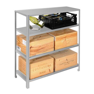 Photo du produit 'Etag�re � vin en m�tal argent� d 'entreposage BLACK PURE mod�le 13'