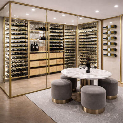 Photo du produit 'Etag�re � vin en m�tal dor� BLACK PURE'