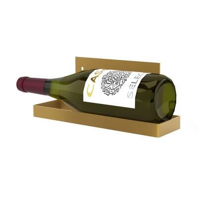 Photo du produit 'Etag�re � vin murale en m�tal dor� pour 1 bouteille de 0,75l'