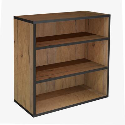 Photo du produit 'Module � 2 tablettes,finition ch�ne rustique avec bordure anthracite'