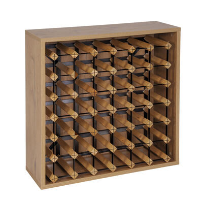 Photo du produit 'Module d'�tag�re pour 36 bouteilles - finition ch�ne rustique'
