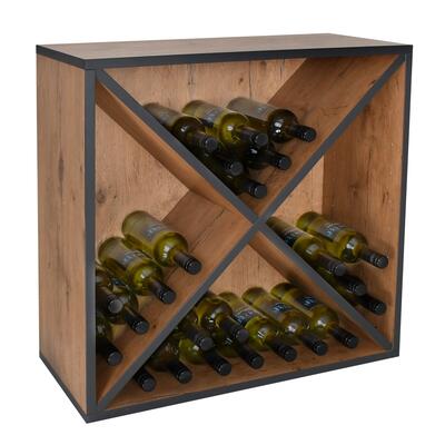 Photo du produit 'Module en croix X, finition ch�ne rustique avec bordure anthracite'
